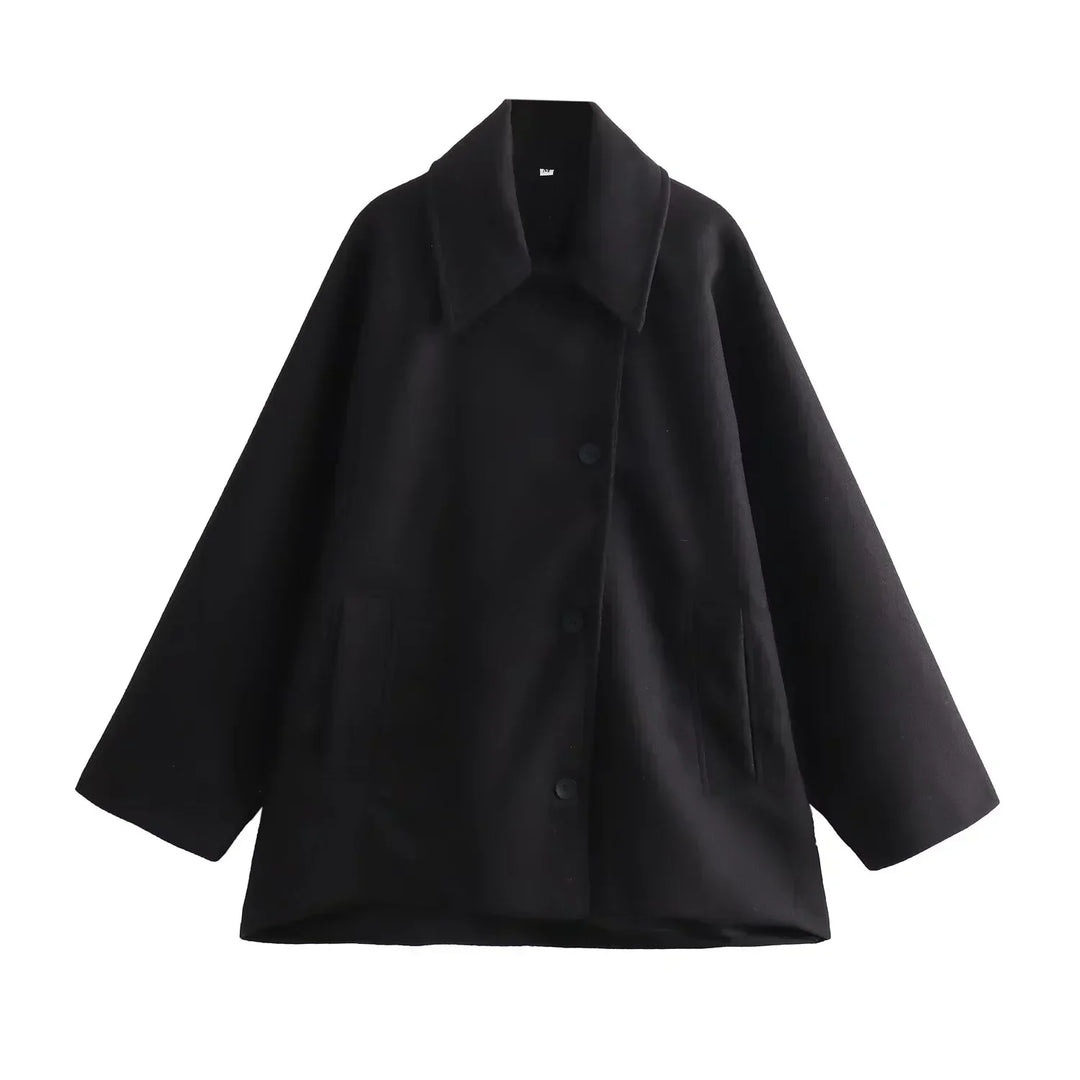 Elowen - Oversized Long Faux Wool Coat