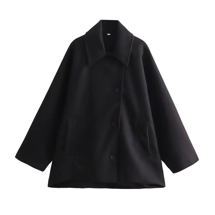 Elowen - Oversized Long Faux Wool Coat