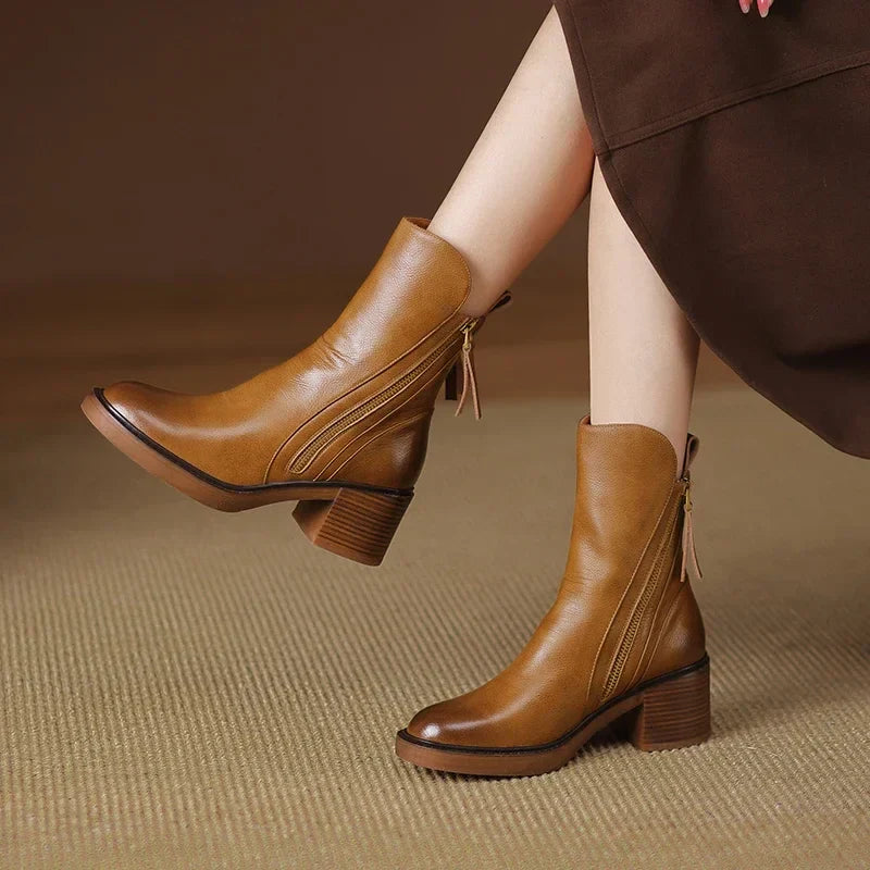 Meadow - Leather Ankle Boots