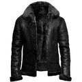 Samuel | Men's Faux Leather Sherpa Aviator Jacket