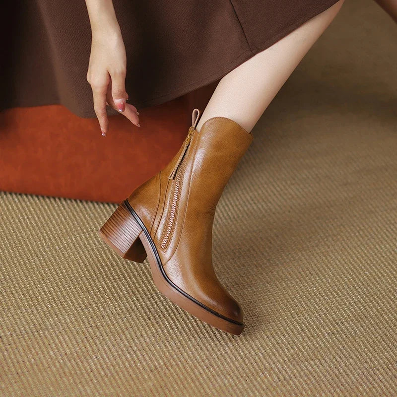 Meadow - Leather Ankle Boots