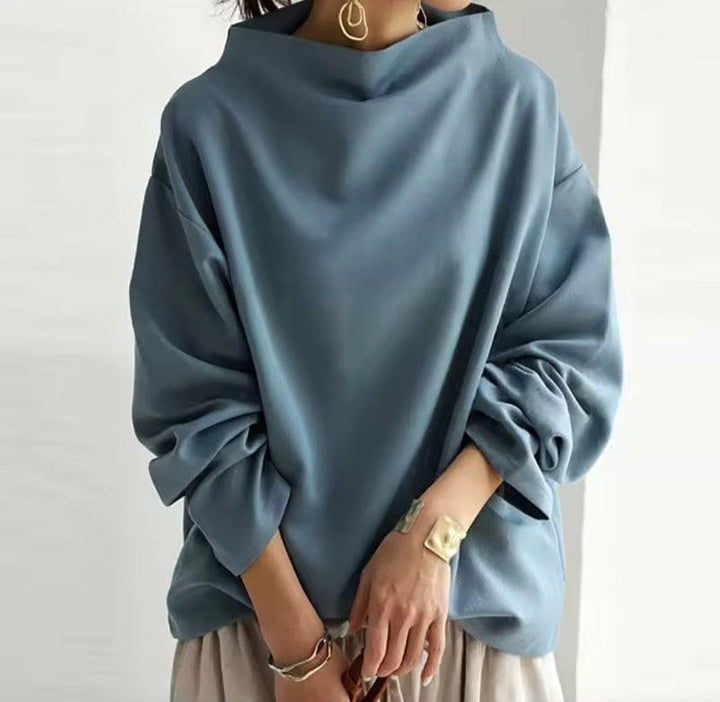 AURALEINA – HIGH-NECK SOFT KNIT TOP