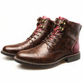 Men's Leather Cap Toe Lace-Up Oxford Boots