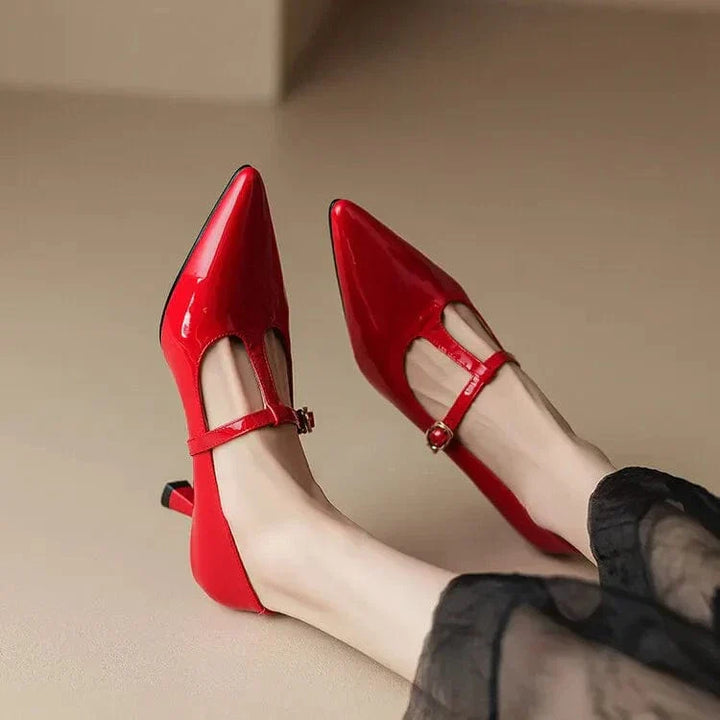 SOLENELLE – OLYSA PATENT LEATHER KITTEN HEELS