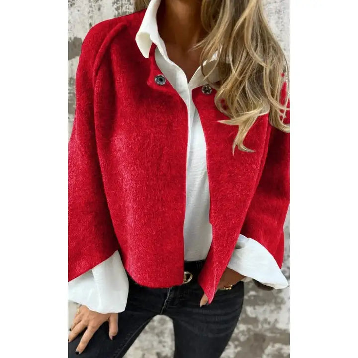 Layla - Wool Cardigan with Round Neck