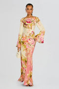Kinsley | Women's Floral Bell Sleeve Maxi Dress