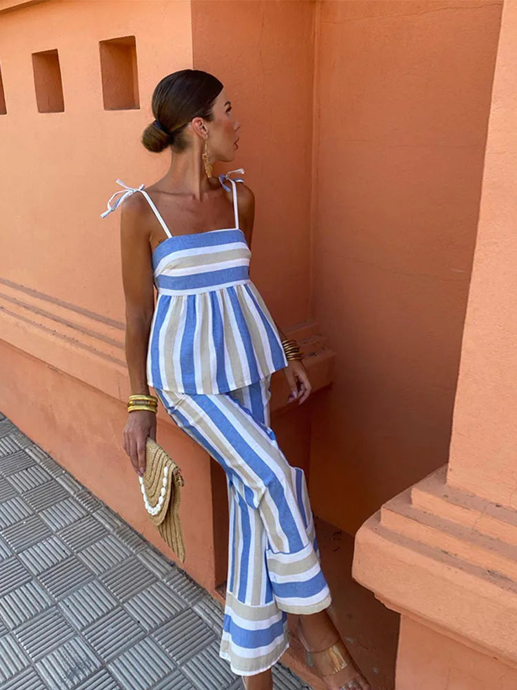 NORALISSE – SUNWALKER PRINTED TROUSERS SET