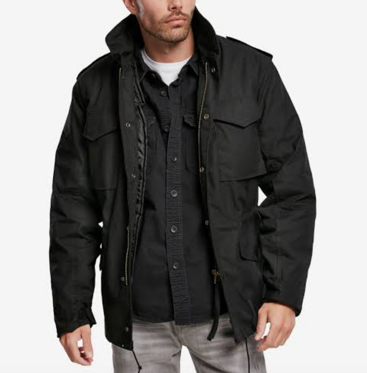 Men's Military Field Jacket – Black