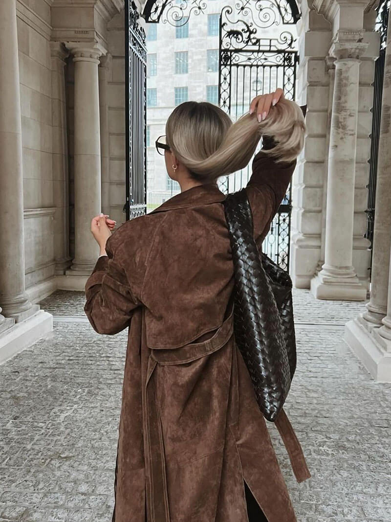 Molly - Suede trench coat