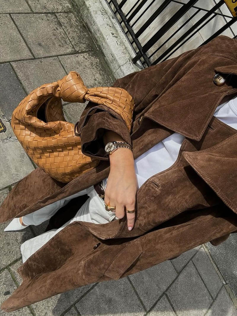 Molly - Suede trench coat