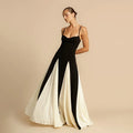 Katherine | Women's Color Block Godet Maxi Dress