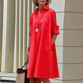 Esme | Women's Cotton A-Line Shirt Dress