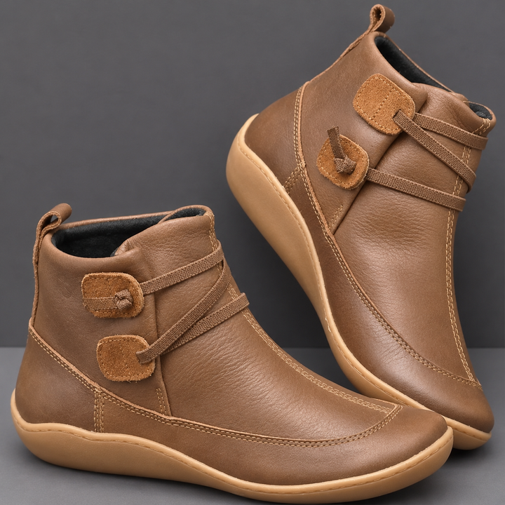 Lucille | Women's Orthopedic Leather Ankle Boots