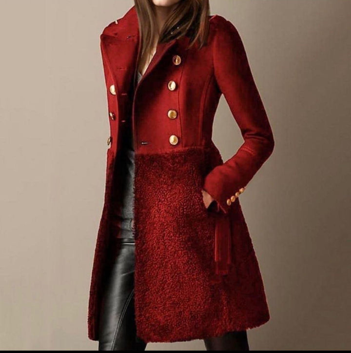 KOLINDA – DOUBLE BREASTED WINTER COAT WITH POCKETS
