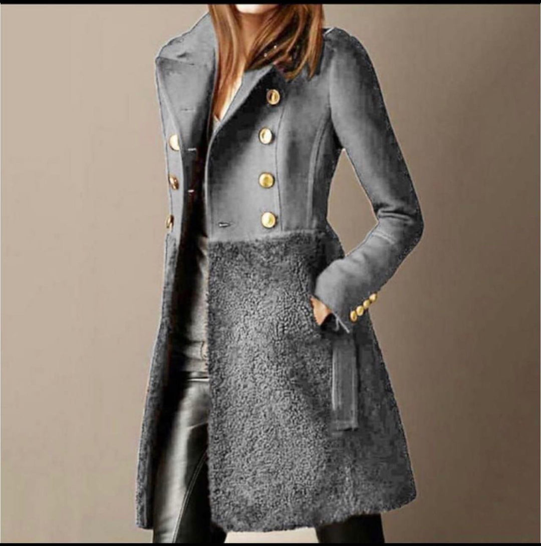 KOLINDA – DOUBLE BREASTED WINTER COAT WITH POCKETS
