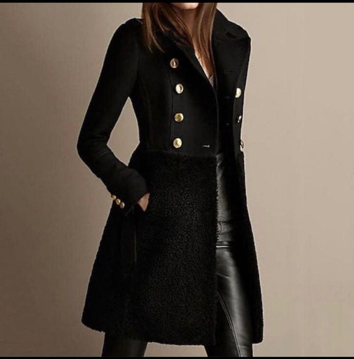 KOLINDA – DOUBLE BREASTED WINTER COAT WITH POCKETS