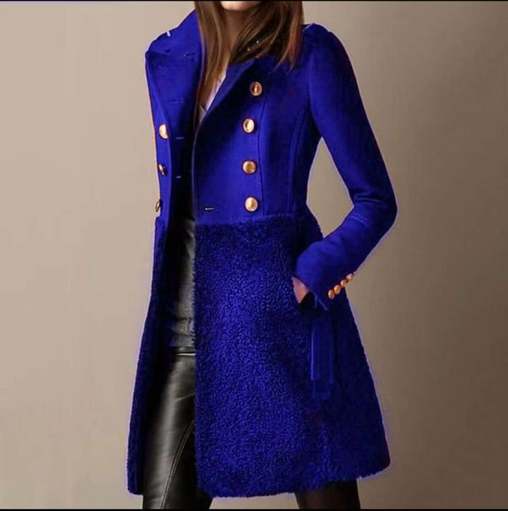 KOLINDA – DOUBLE BREASTED WINTER COAT WITH POCKETS