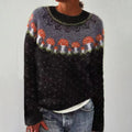 Women's Mushroom Fair Isle Knit Sweater