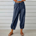 Daniele | Women's Cotton Linen Cropped Pants
