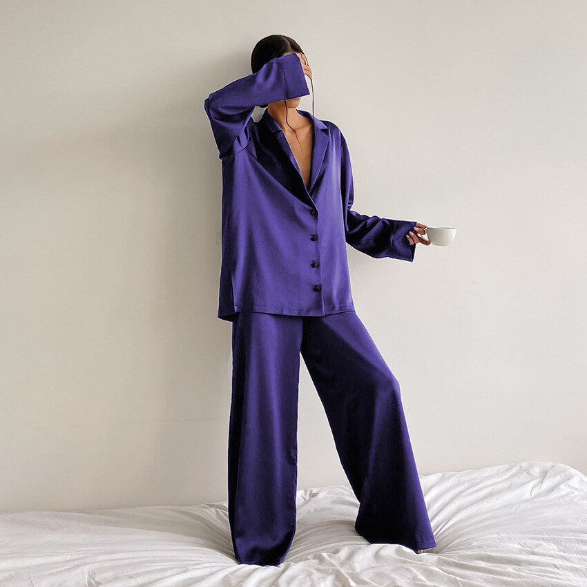 ADELINE | WOMEN'S PAJAMA SET SATIN LONG SLEEVE 6