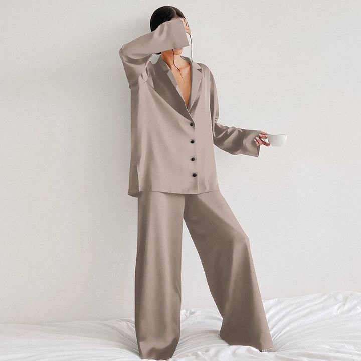 ADELINE | WOMEN'S PAJAMA SET SATIN LONG SLEEVE 8