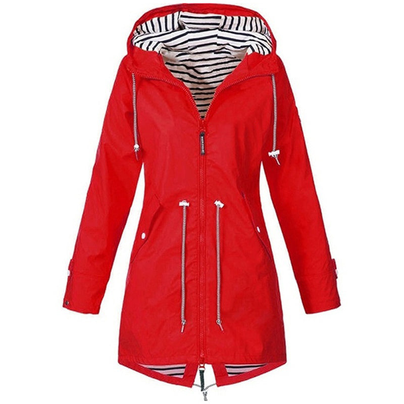 AGNES - HOODED DRAWSTRING RAIN JACKET 3