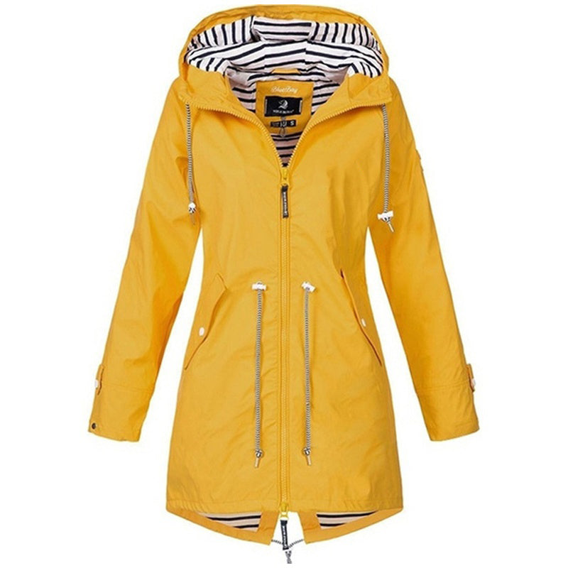 AGNES - HOODED DRAWSTRING RAIN JACKET 4