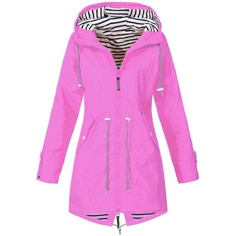 AGNES - HOODED DRAWSTRING RAIN JACKET 6