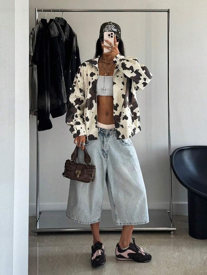 ALBERTINE - OVERSIZED DROP SHOULDER FAUX LEATHER JACKET 8