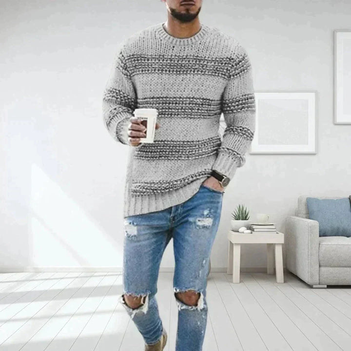 ALDERTON - CHUNKY STRIPED KNIT SWEATER 1