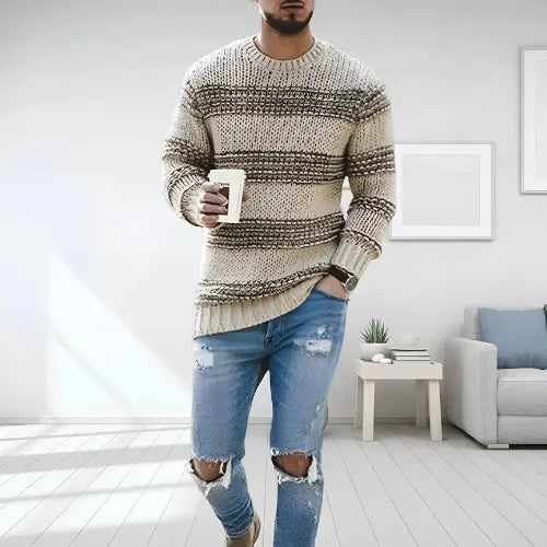 ALDERTON - CHUNKY STRIPED KNIT SWEATER 5