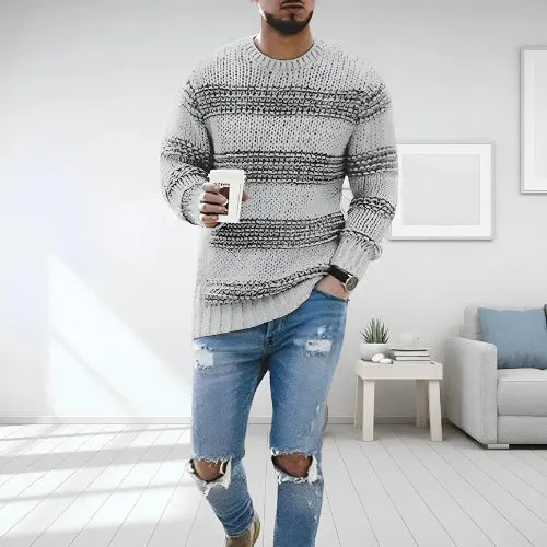 ALDERTON - CHUNKY STRIPED KNIT SWEATER 6
