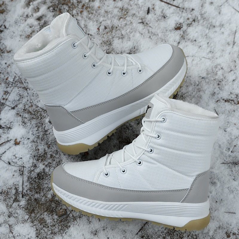 Women's Lace Up Waterproof Snow Boots – Detail View