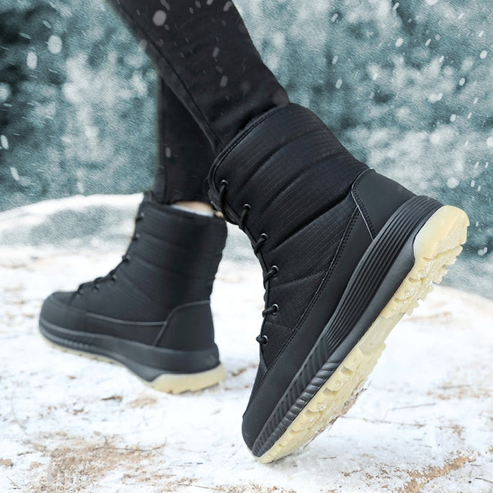 Women's Lace Up Waterproof Snow Boots – Detail View