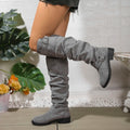 Amandine | Women's Suede Slouch Knee High Boots