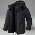 AMBROISE | MEN'S HOODED WINTER PARKA WINDPROOF CARGO POCKETS