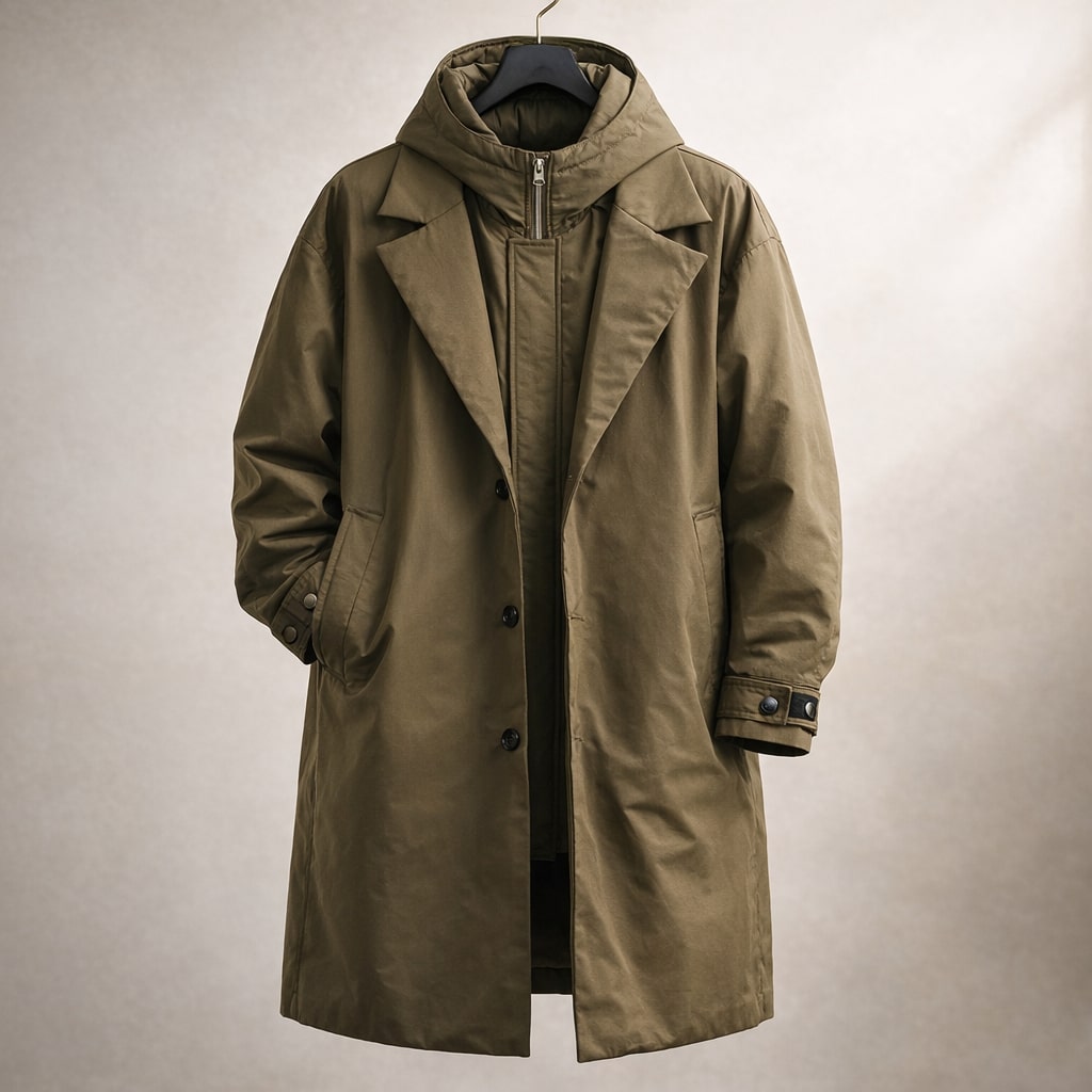 AMBROSE - HOODED LONG OVERCOAT 1
