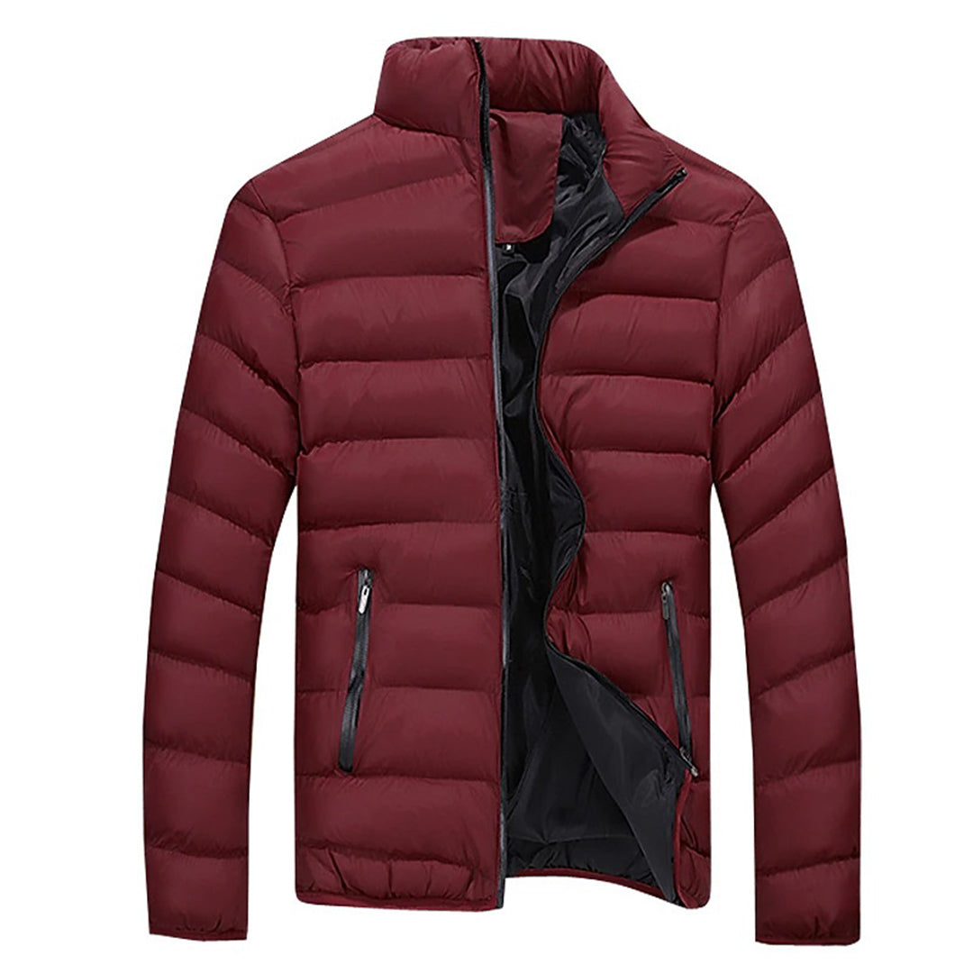 Men's Lightweight Puffer Jacket – Burgundy