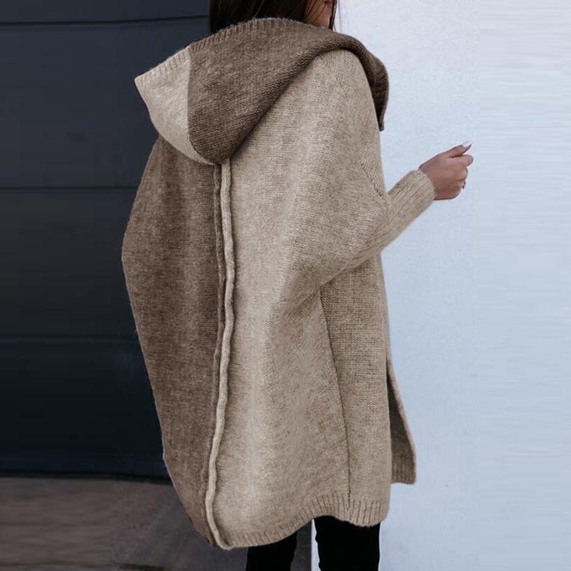 ANGELINE | WOMEN'S HOODED CARDIGAN LONG CHUNKY KNIT SWEATER 2