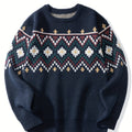 Anselme | Men's Fair Isle Crew Neck Sweater