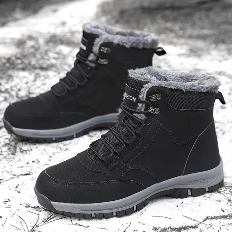 Women's Fur Lined Suede Hiking Boots – Detail View