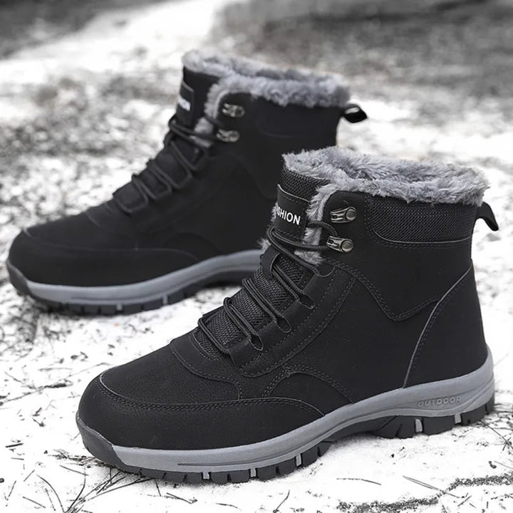 Women's Fur Lined Suede Hiking Boots – Detail View