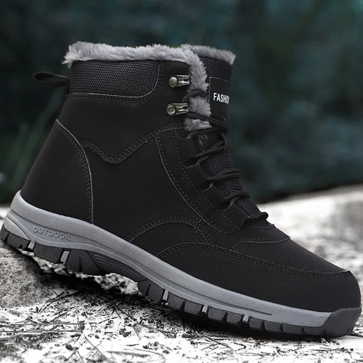 Women's Fur Lined Suede Hiking Boots – Detail View