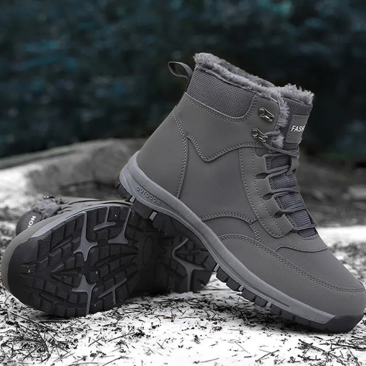 Women's Fur Lined Suede Hiking Boots – Detail View