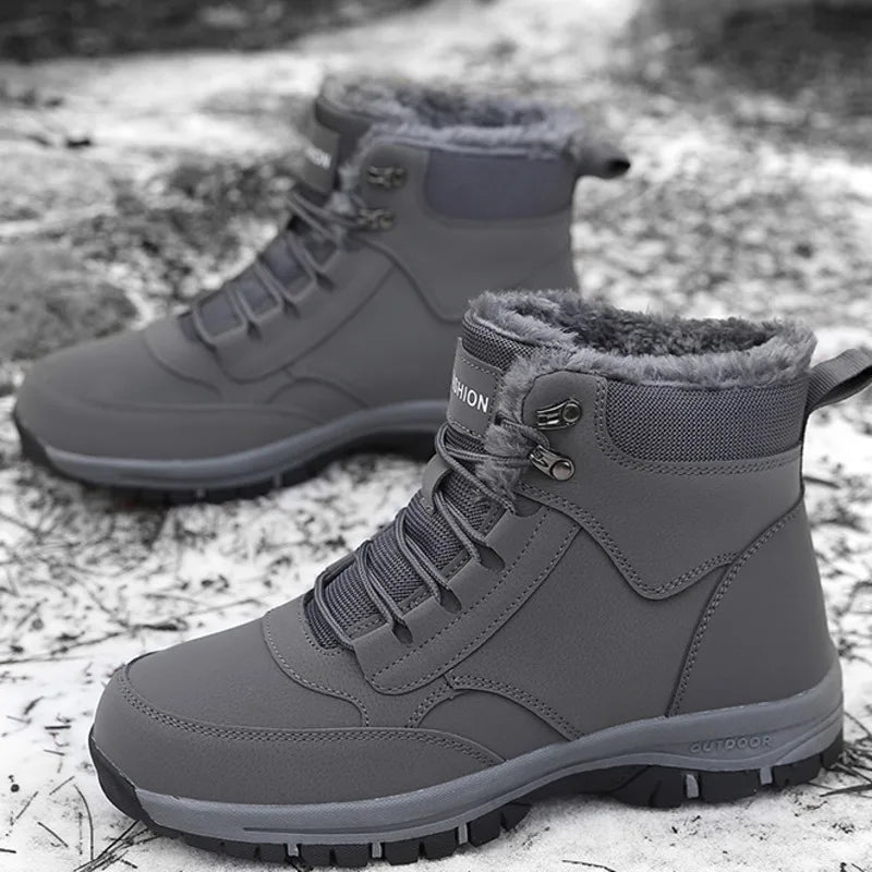 Women's Fur Lined Suede Hiking Boots – Detail View