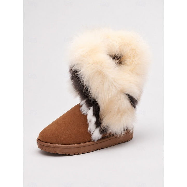 Women's Fluffy Suede Ankle Boots – Detail View