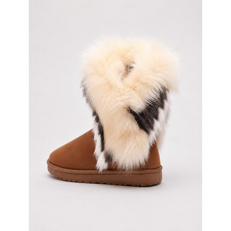 Women's Fluffy Suede Ankle Boots – Detail View