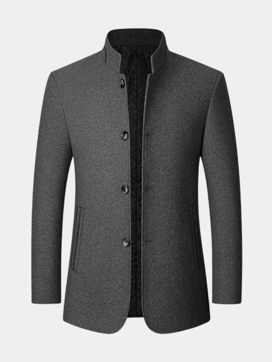 ARCHIE - QUILTED LINING WOOL COAT 4
