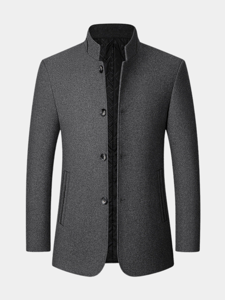 ARCHIE - QUILTED LINING WOOL COAT 4