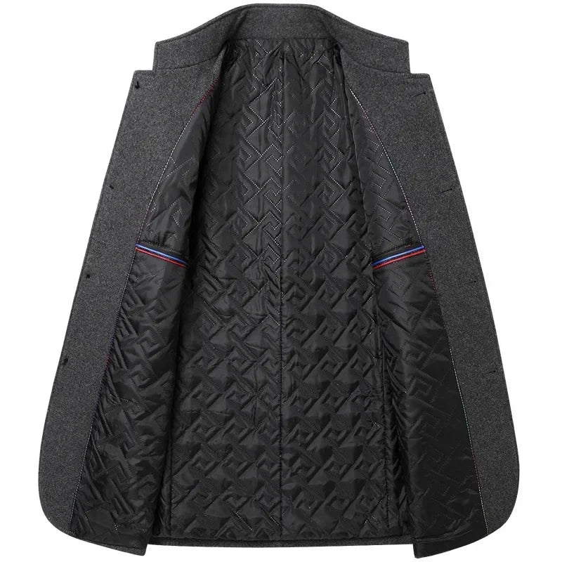 ARCHIE - QUILTED LINING WOOL COAT 6